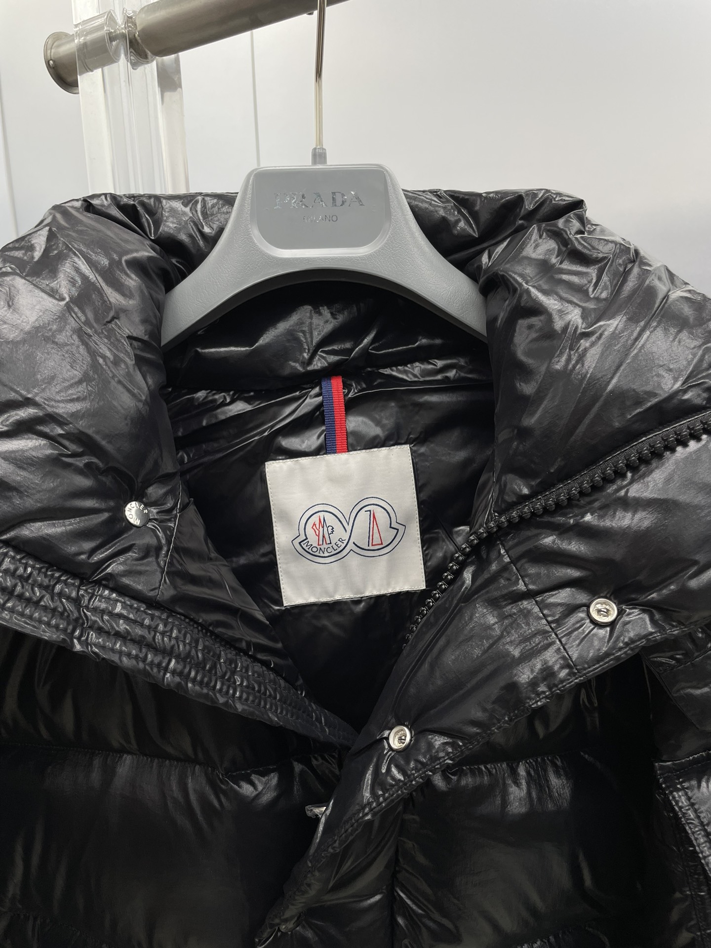 Moncler Down Jacket White Duck Down Black M-l-xl