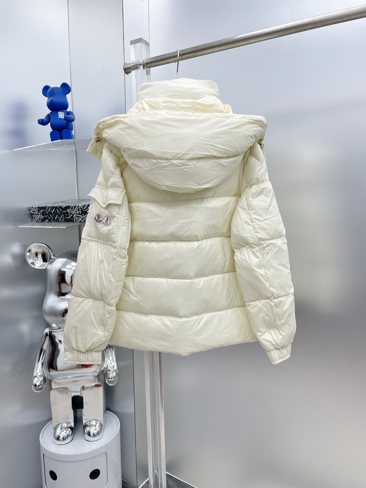 Moncler Down Jacket White Duck Down Black M-l-xl