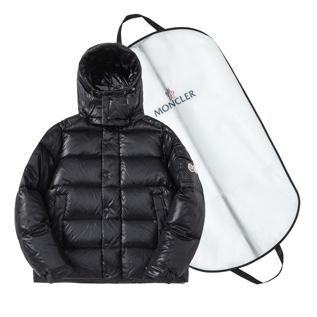Moncler Down Jacket White Duck Down Black M-l-xl