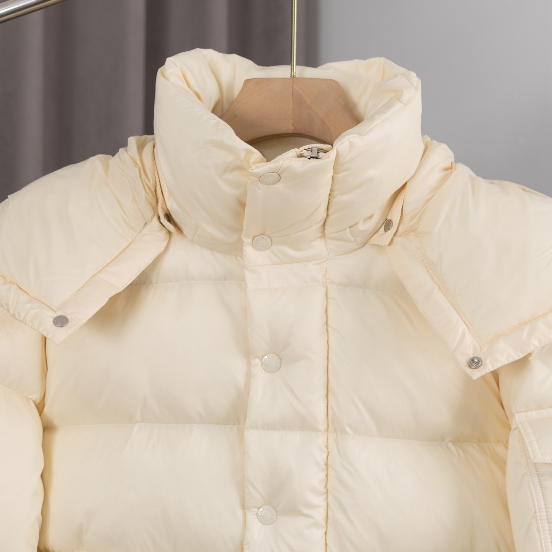 Moncler Down Jacket White Duck Down Black M-l-xl