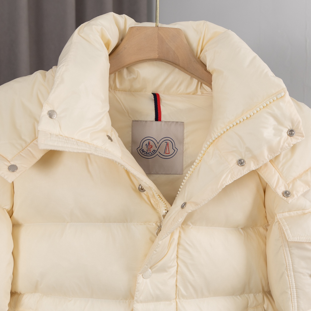 Moncler Down Jacket White Duck Down Black M-l-xl