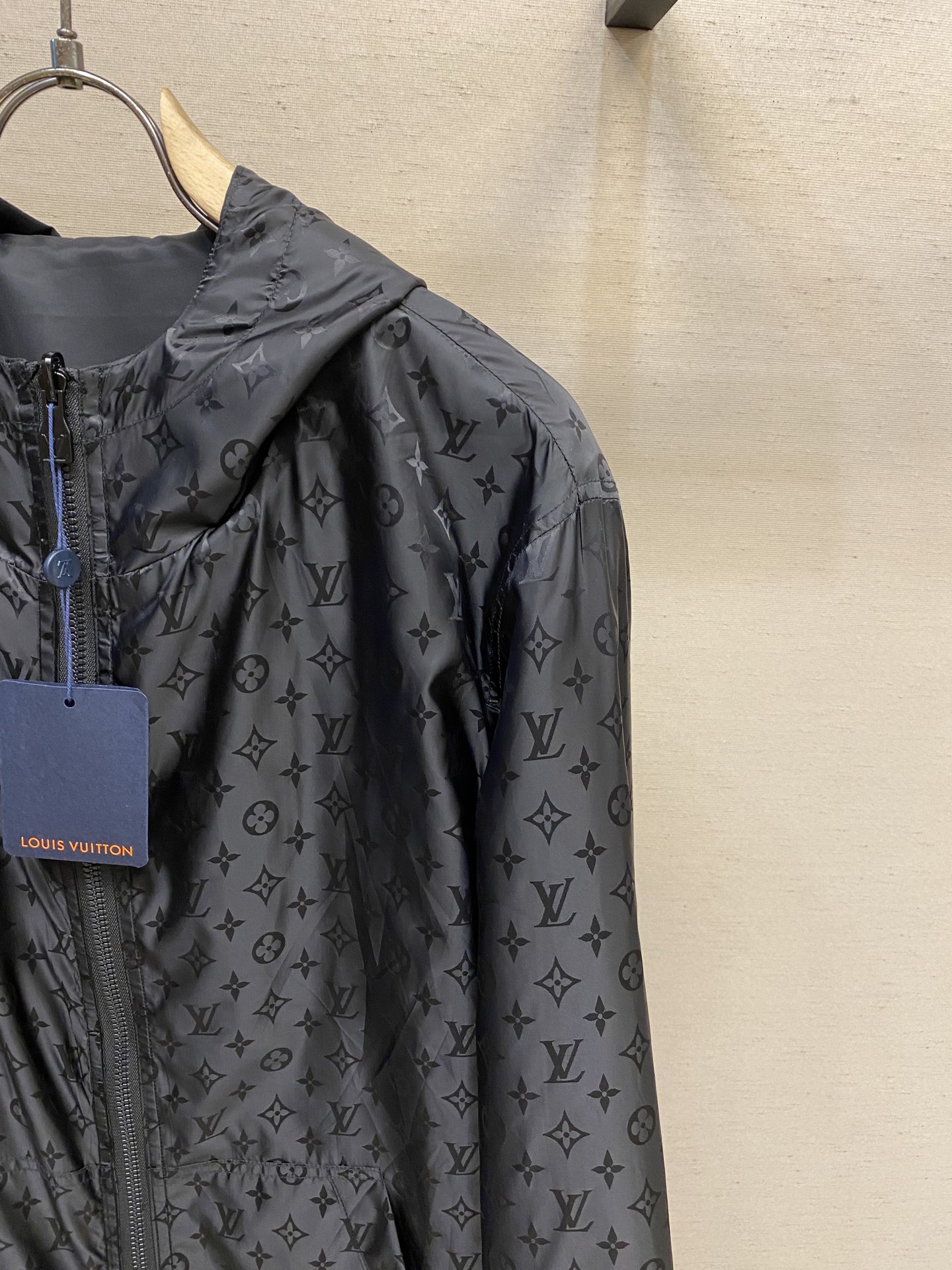 Louis Vuitton Jacket Black Hooded S-m-xl