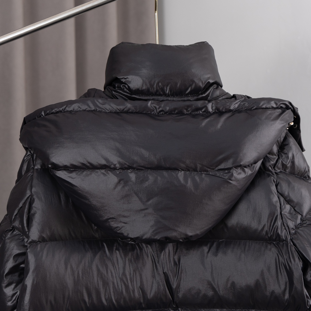 Moncler Down Jacket White Duck Down Black M-l-xl