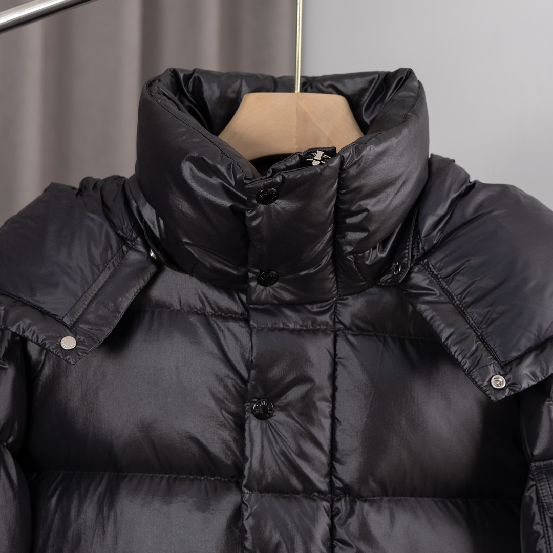 Moncler Down Jacket White Duck Down Black M-l-xl
