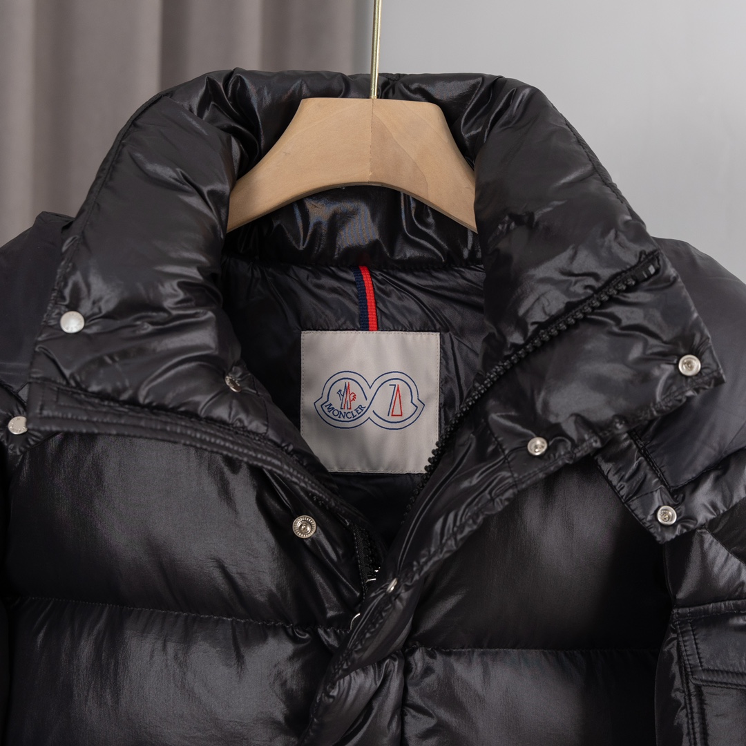 Moncler Down Jacket White Duck Down Black M-l-xl