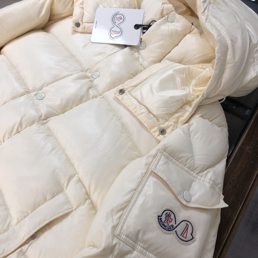 Moncler Down Jacket White Duck Down Black M-l-xl