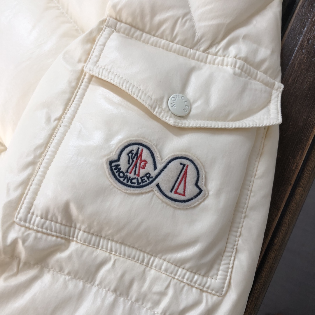 Moncler Down Jacket White Duck Down Black M-l-xl