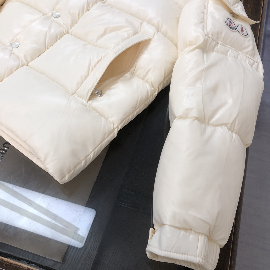 Moncler Down Jacket White Duck Down Black M-l-xl