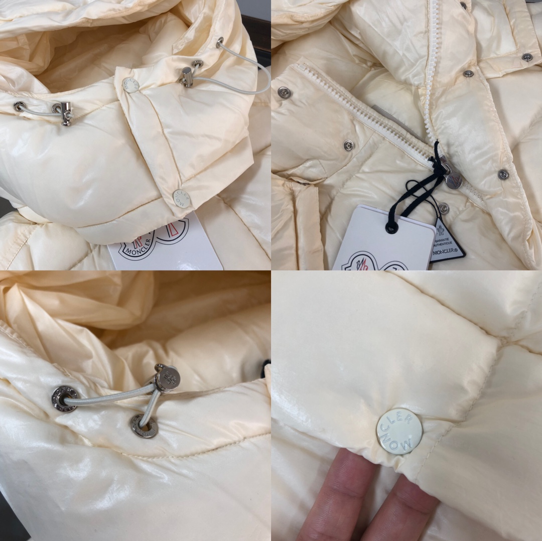 Moncler Down Jacket White Duck Down Black M-l-xl