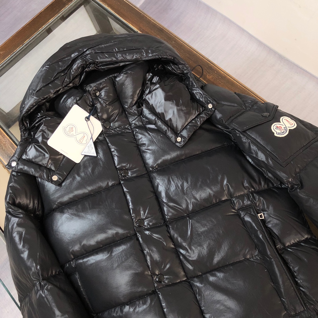 Moncler Down Jacket White Duck Down Black M-l-xl