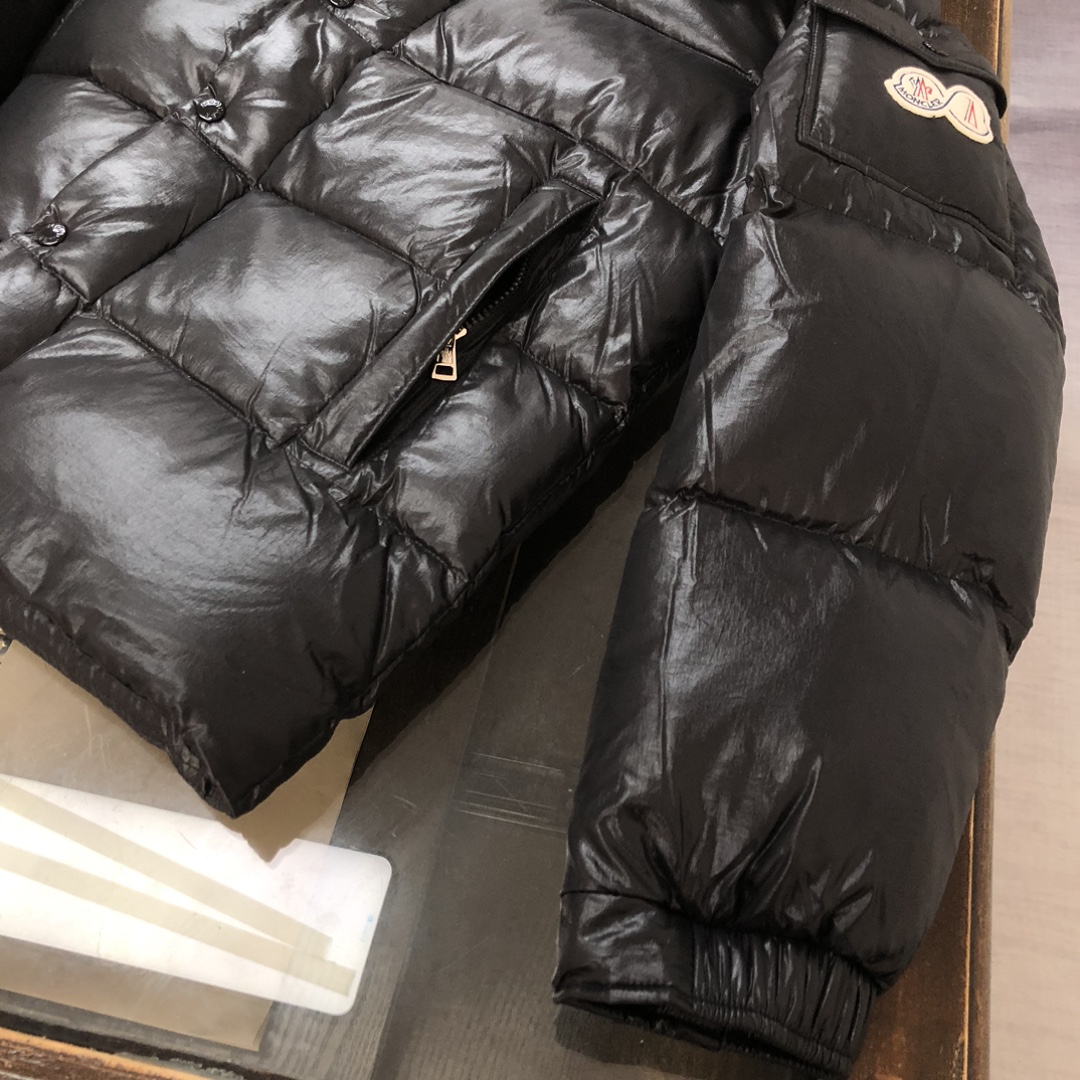 Moncler Down Jacket White Duck Down Black M-l-xl