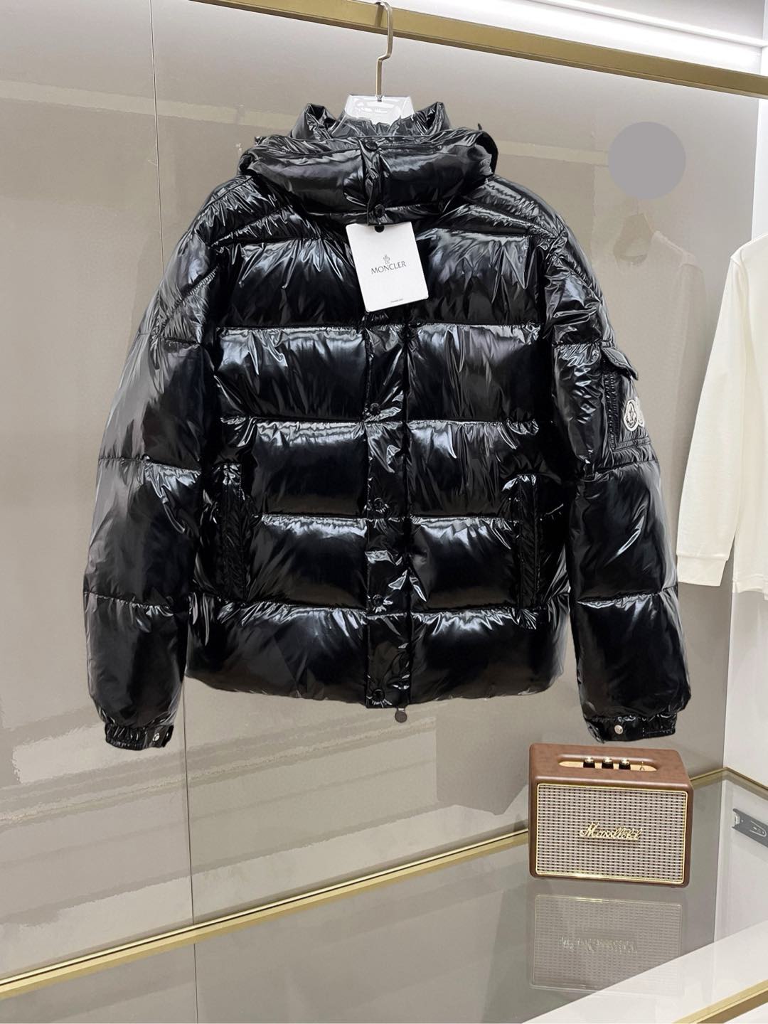 Moncler Down Jacket White Duck Down Black M-l-xl