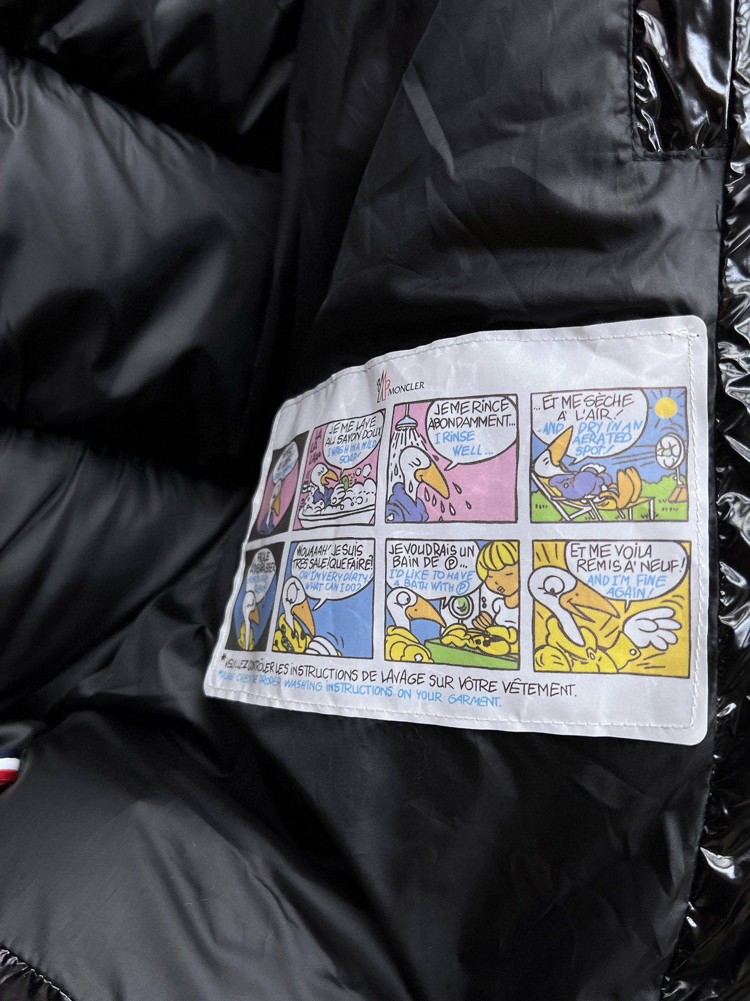 Moncler Down Jacket White Duck Down Black M-l-xl