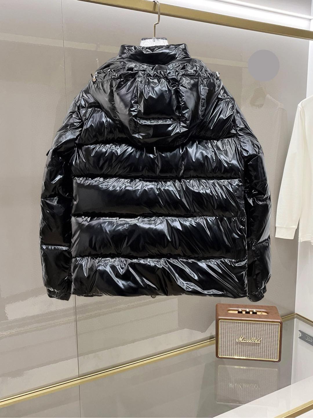 Moncler Down Jacket White Duck Down Black M-l-xl