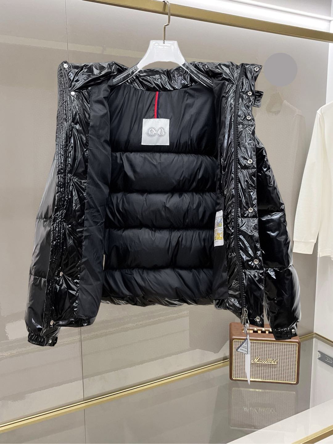 Moncler Down Jacket White Duck Down Black M-l-xl