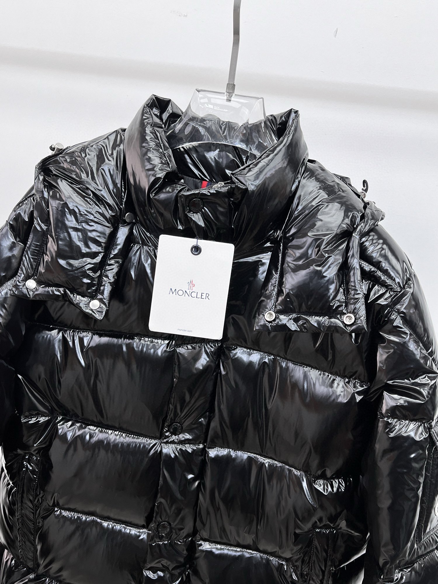Moncler Down Jacket White Duck Down Black M-l-xl