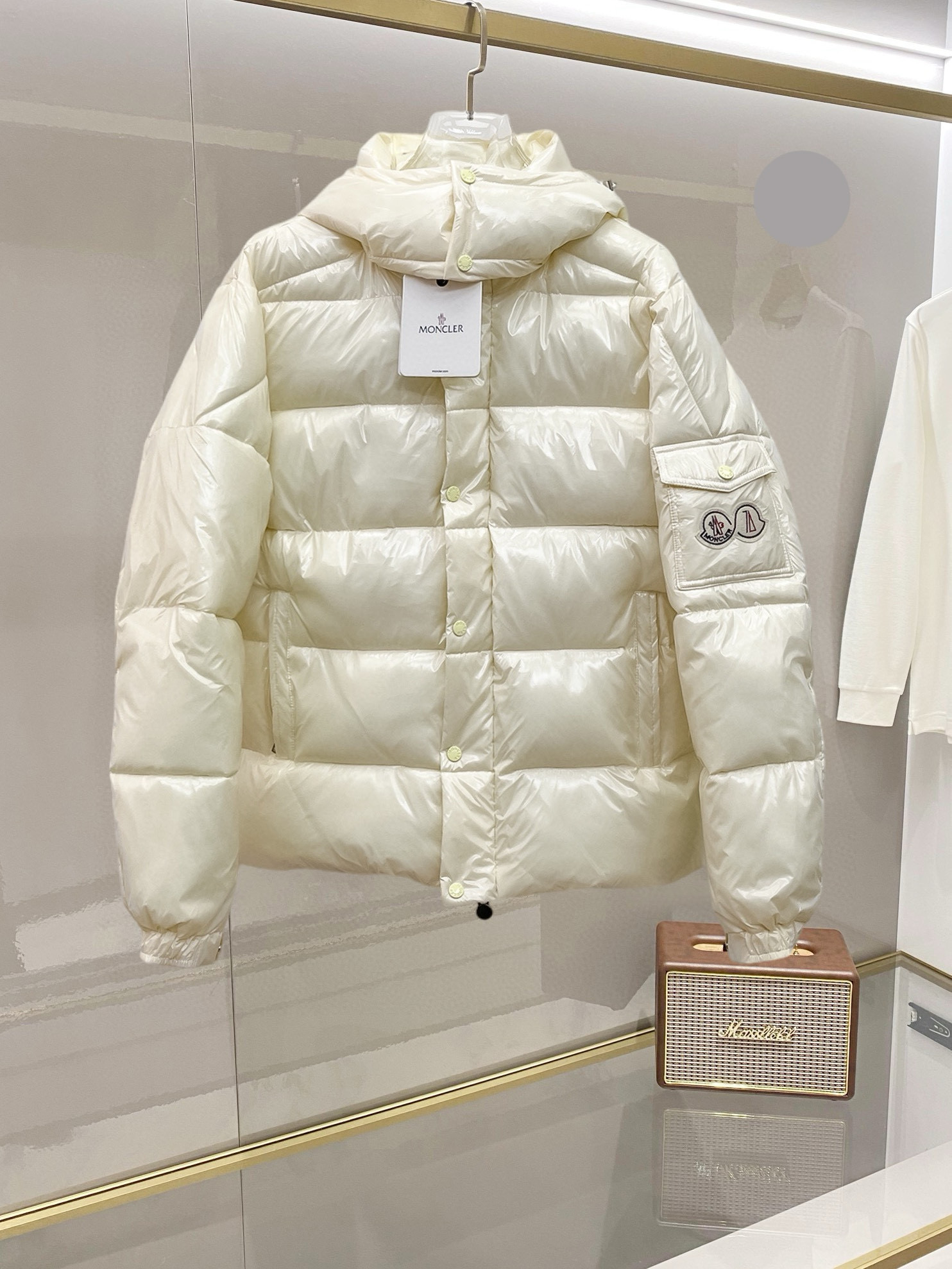 Moncler Down Jacket White Duck Down Black M-l-xl