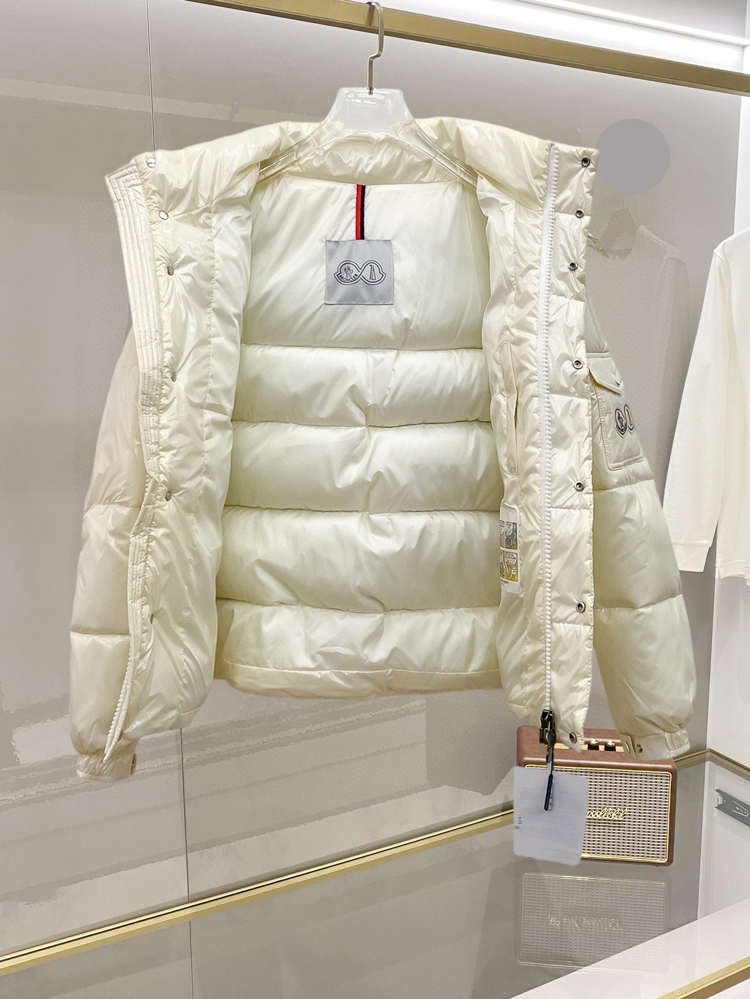 Moncler Down Jacket White Duck Down Black M-l-xl