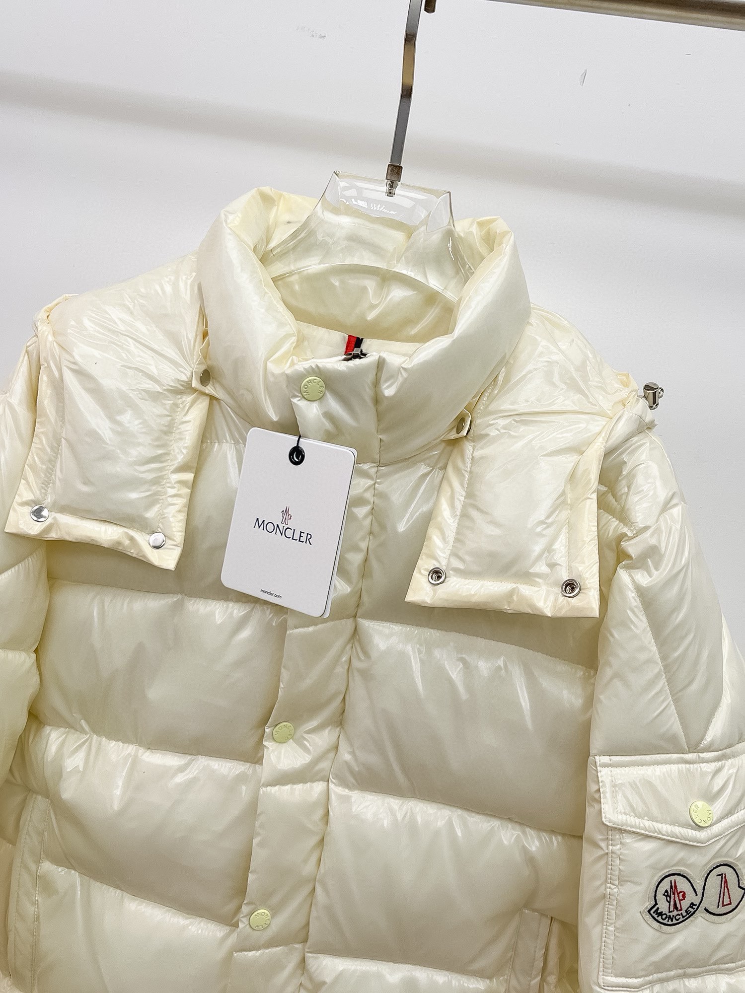 Moncler Down Jacket White Duck Down Black M-l-xl