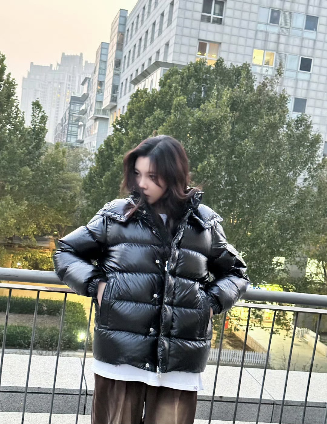 Moncler Down Jacket White Duck Down Black M-l-xl