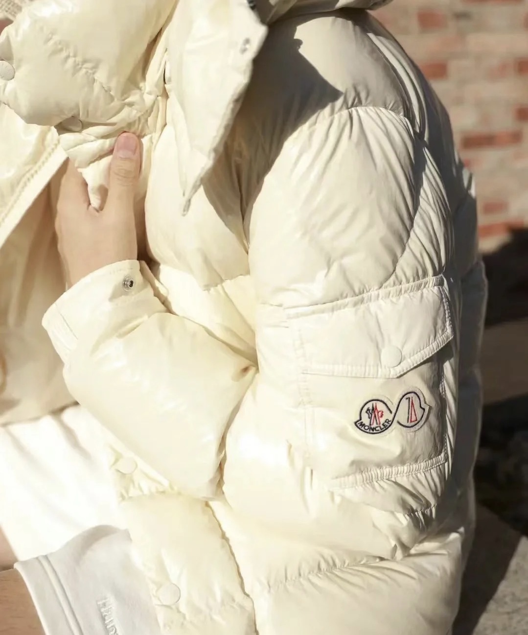 Moncler Down Jacket White Duck Down Black M-l-xl