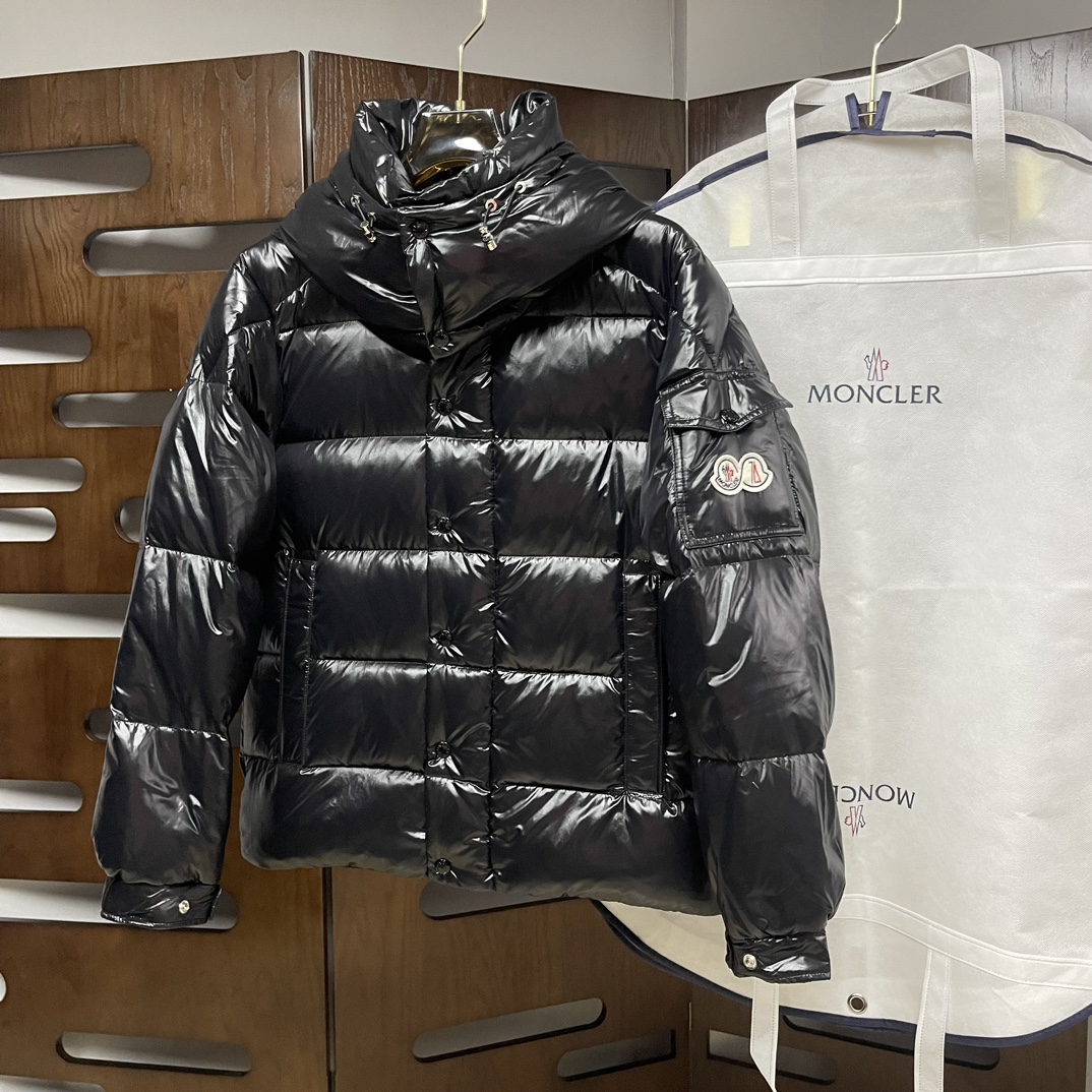 Moncler Down Jacket White Duck Down Black M-l-xl