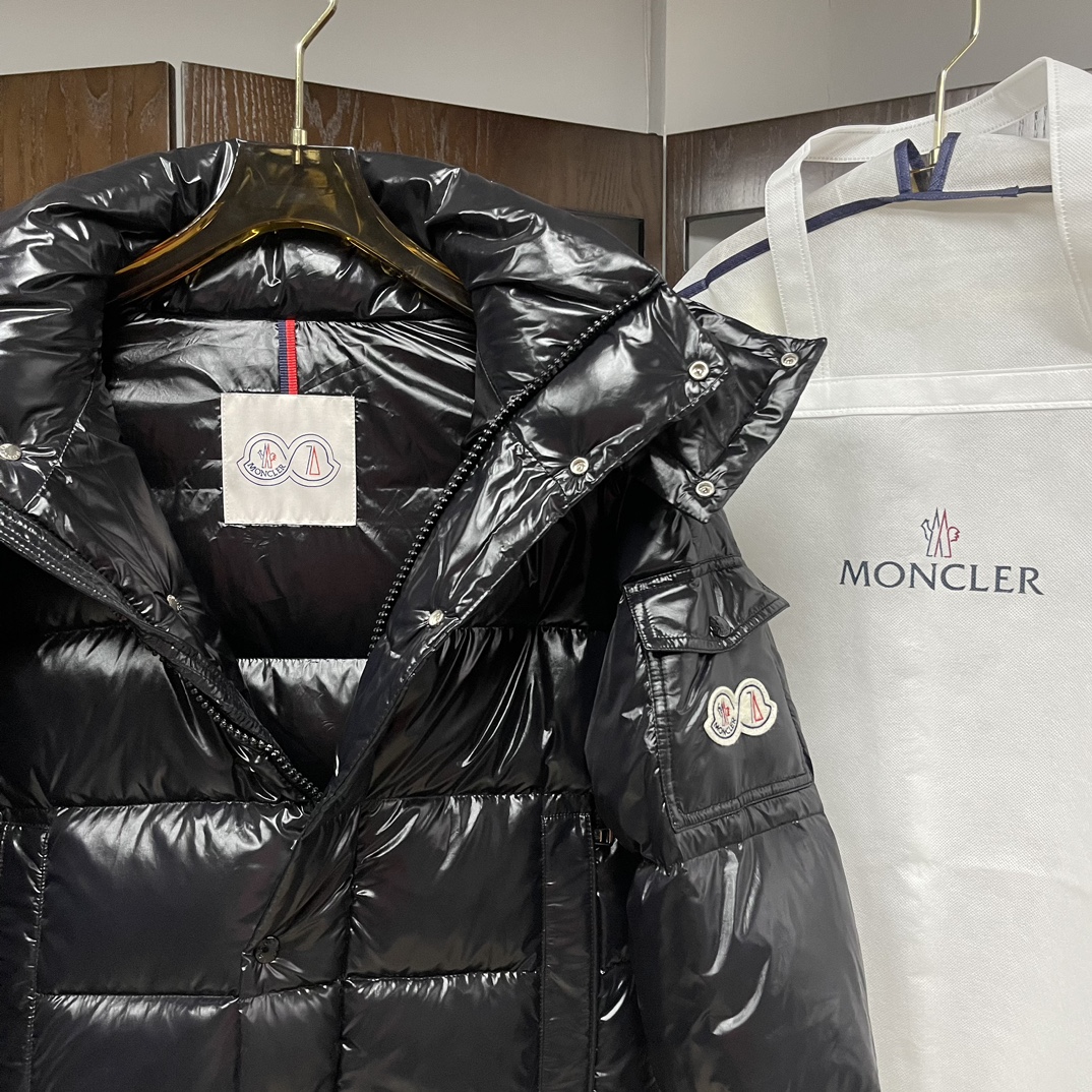 Moncler Down Jacket White Duck Down Black M-l-xl