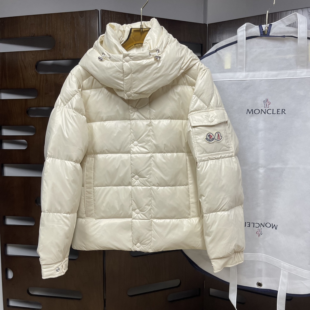 Moncler Down Jacket White Duck Down Black M-l-xl