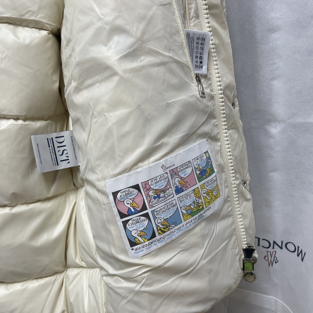 Moncler Down Jacket White Duck Down Black M-l-xl