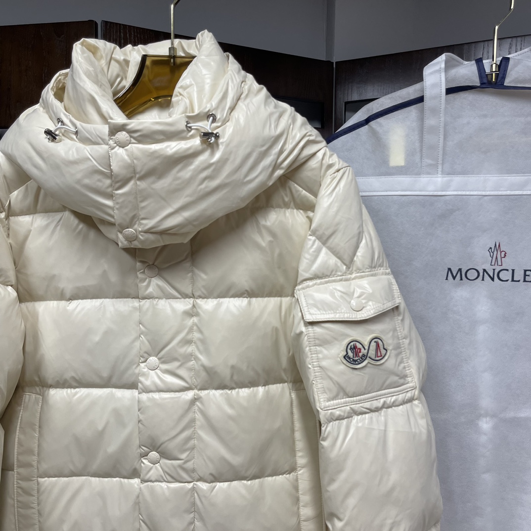 Moncler Down Jacket White Duck Down Black M-l-xl