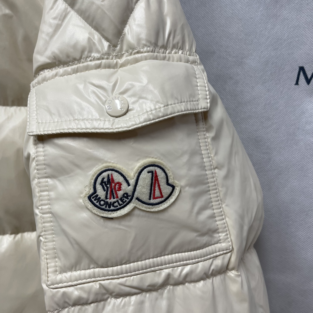 Moncler Down Jacket White Duck Down Black M-l-xl