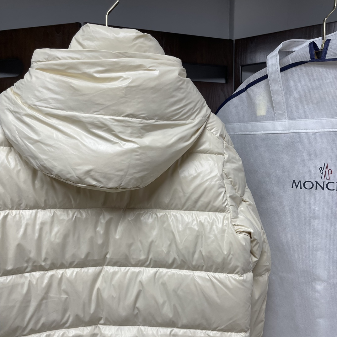 Moncler Down Jacket White Duck Down Black M-l-xl