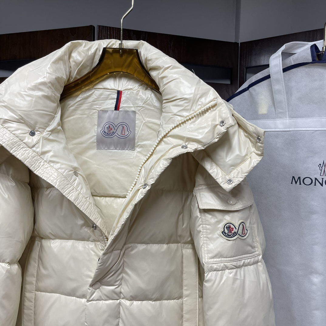 Moncler Down Jacket White Duck Down Black M-l-xl