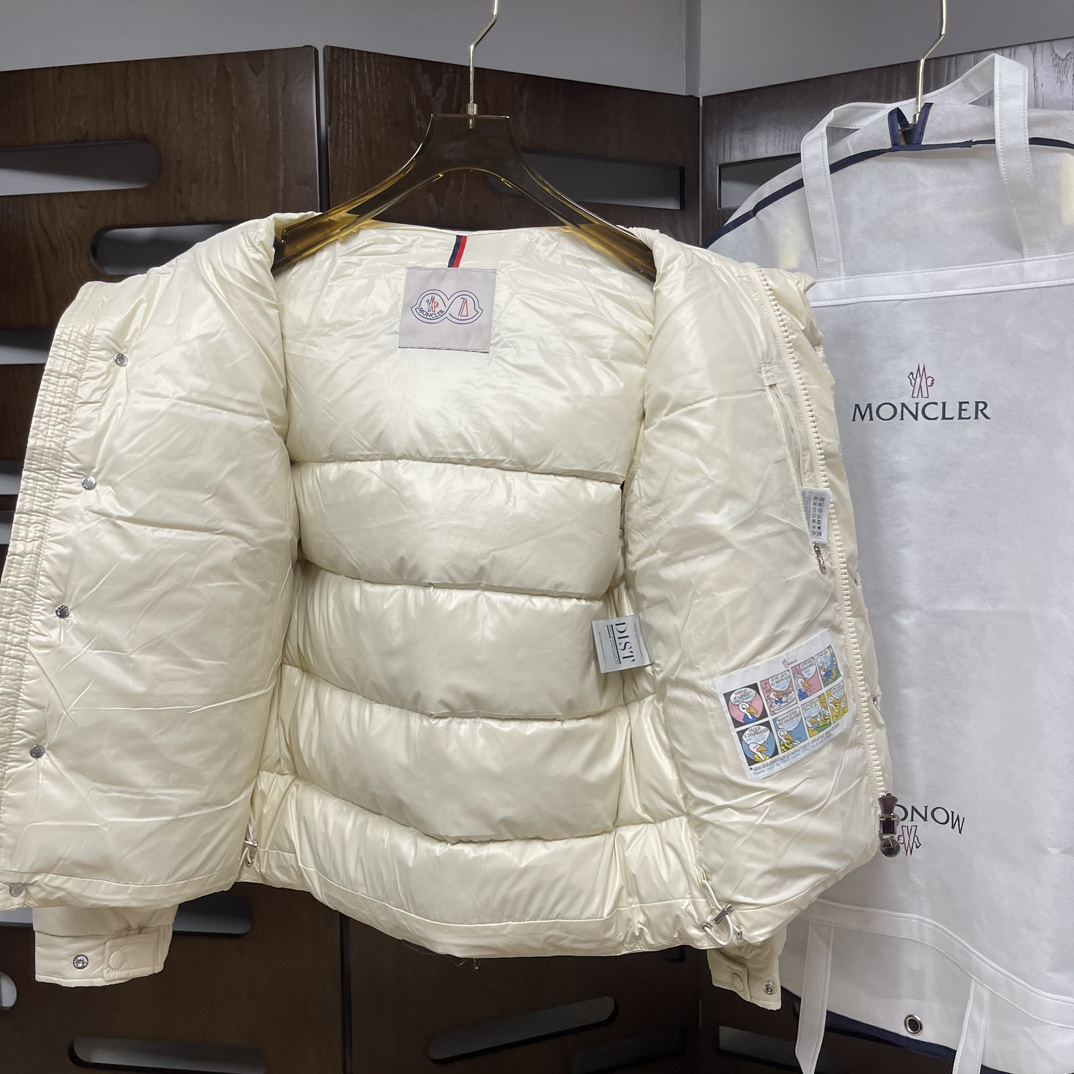 Moncler Down Jacket White Duck Down Black M-l-xl