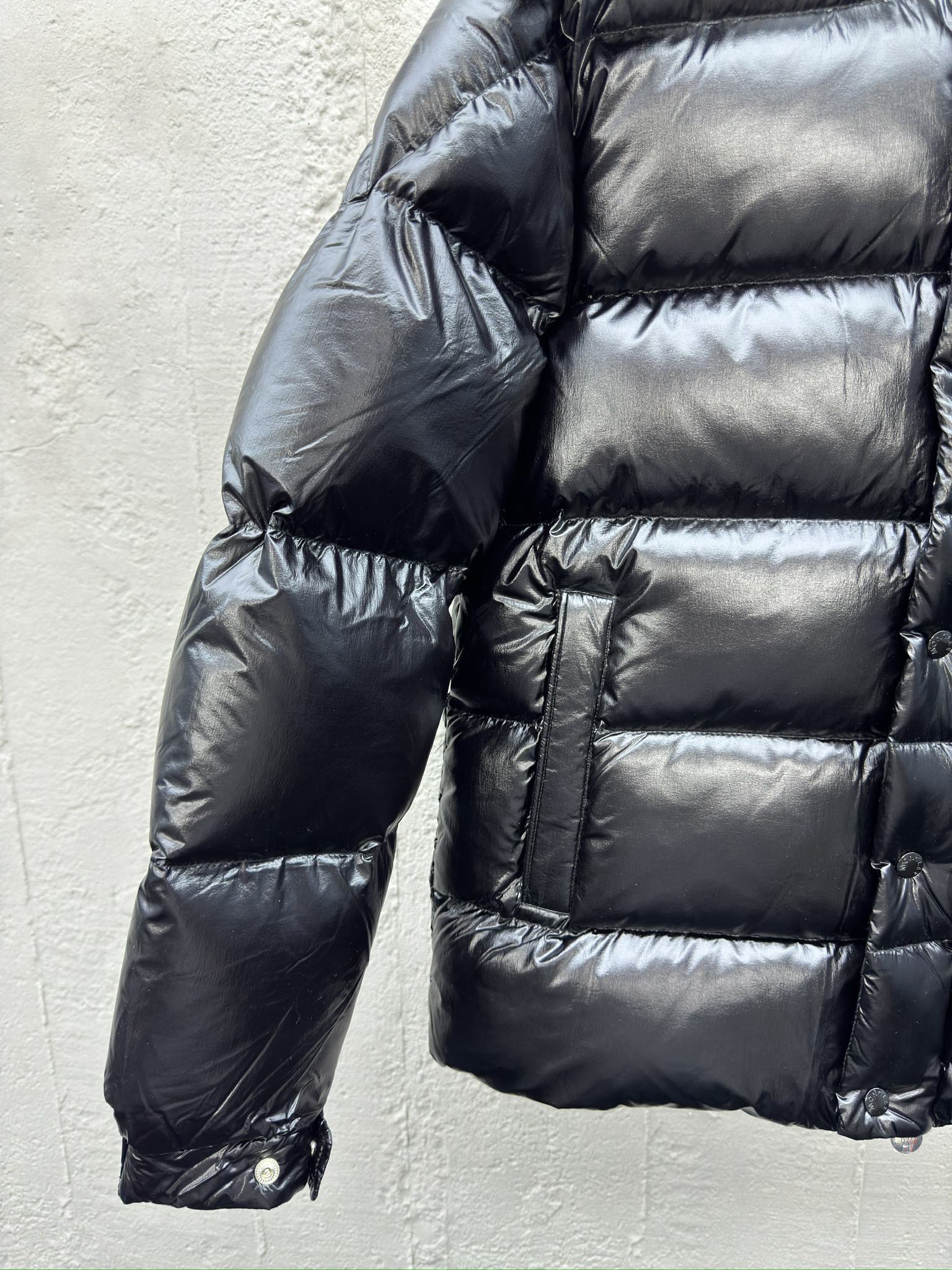 Moncler Down Jacket White Duck Down Black M-l-xl