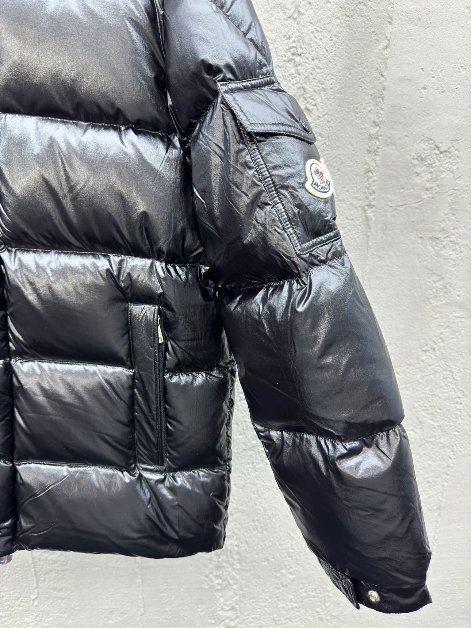 Moncler Down Jacket White Duck Down Black M-l-xl