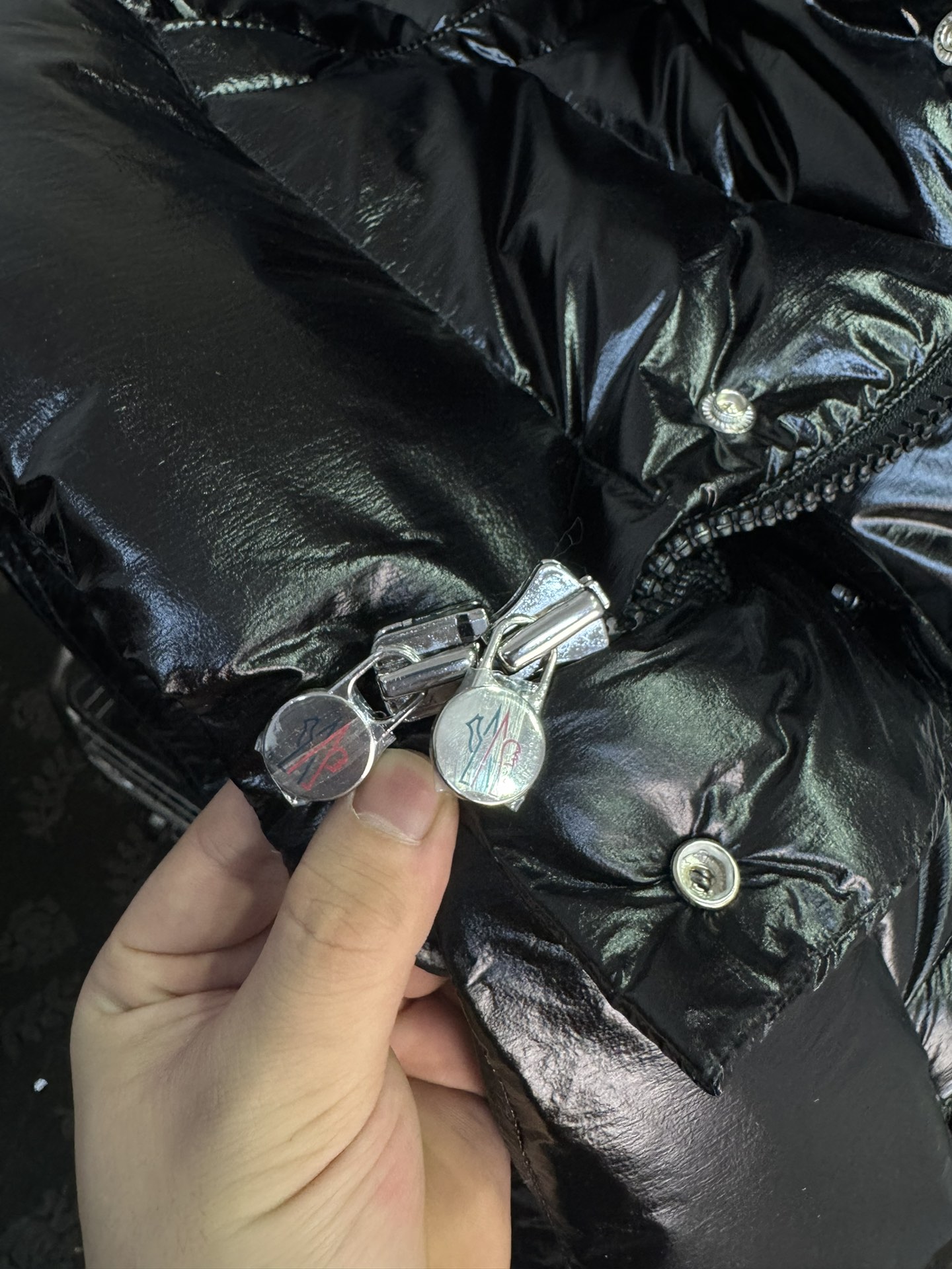 Moncler Down Jacket White Duck Down Black M-l-xl