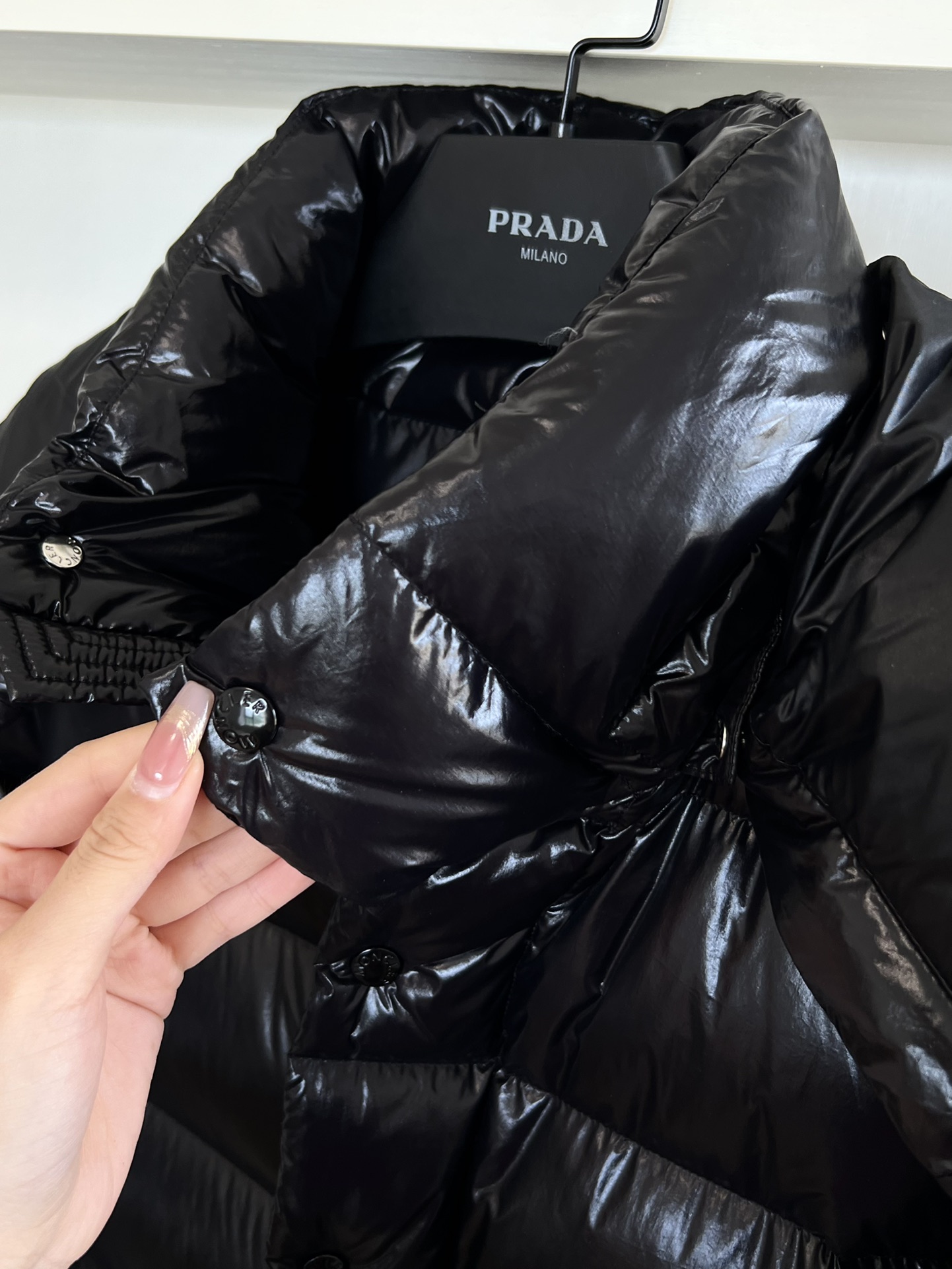 Moncler Down Jacket White Duck Down Black M-l-xl
