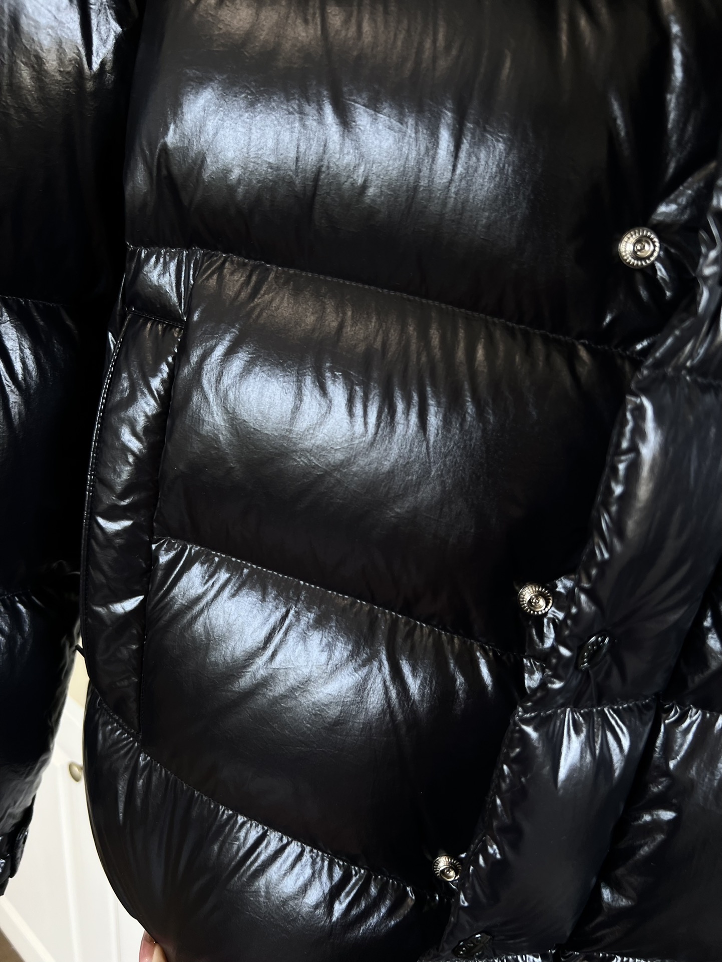Moncler Down Jacket White Duck Down Black M-l-xl