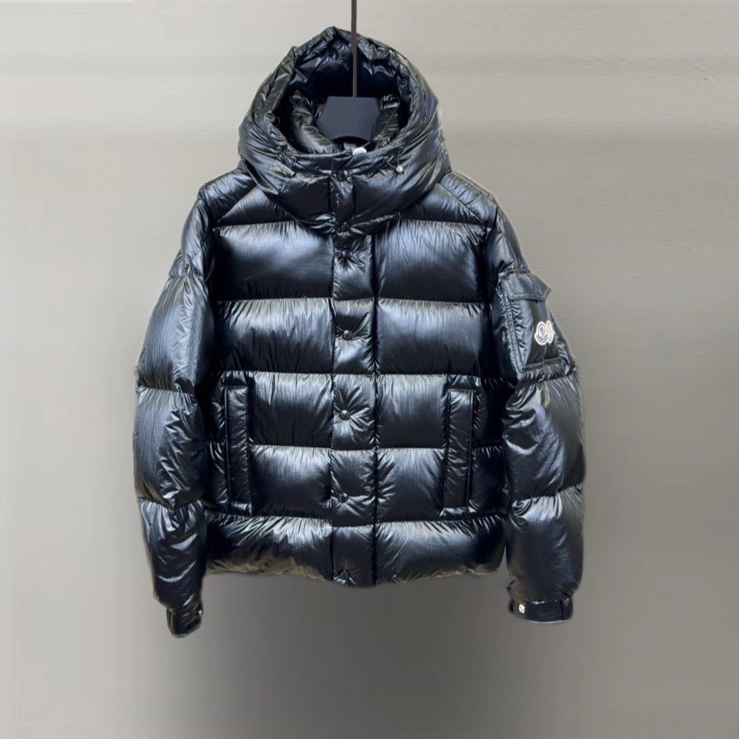 Moncler Down Jacket White Duck Down Black M-l-xl