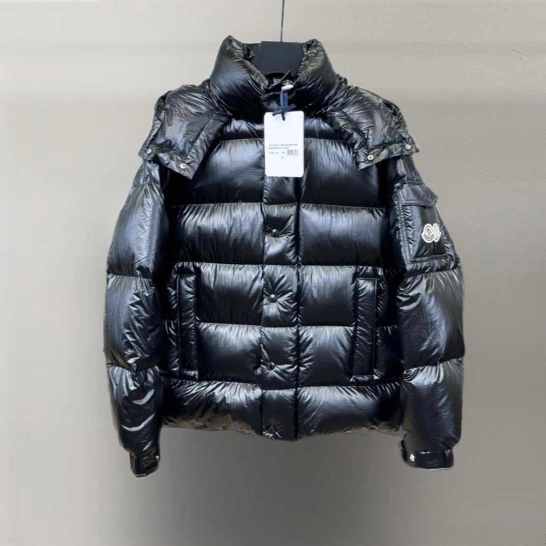 Moncler Down Jacket White Duck Down Black M-l-xl