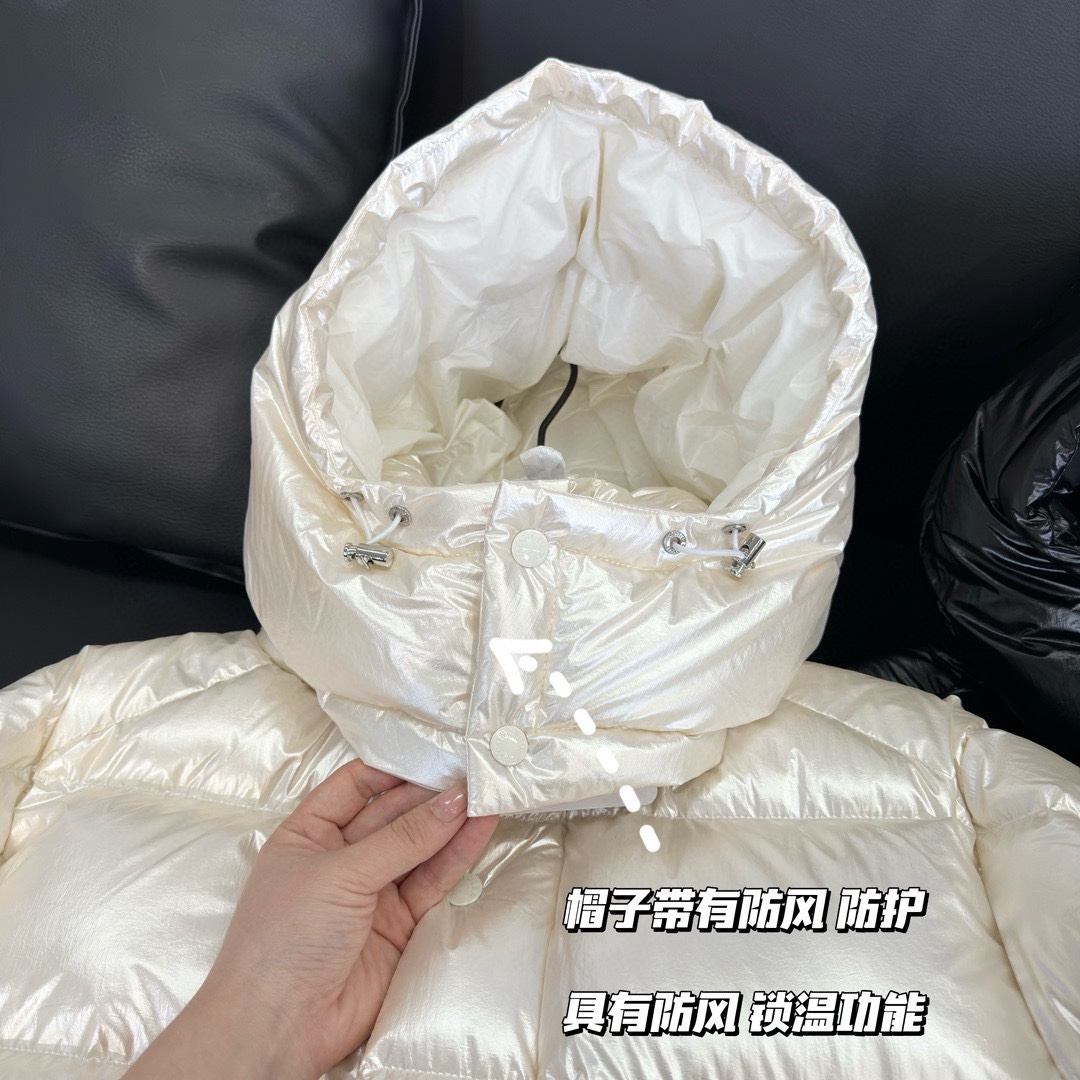 Moncler Down Jacket White Duck Down Black M-l-xl