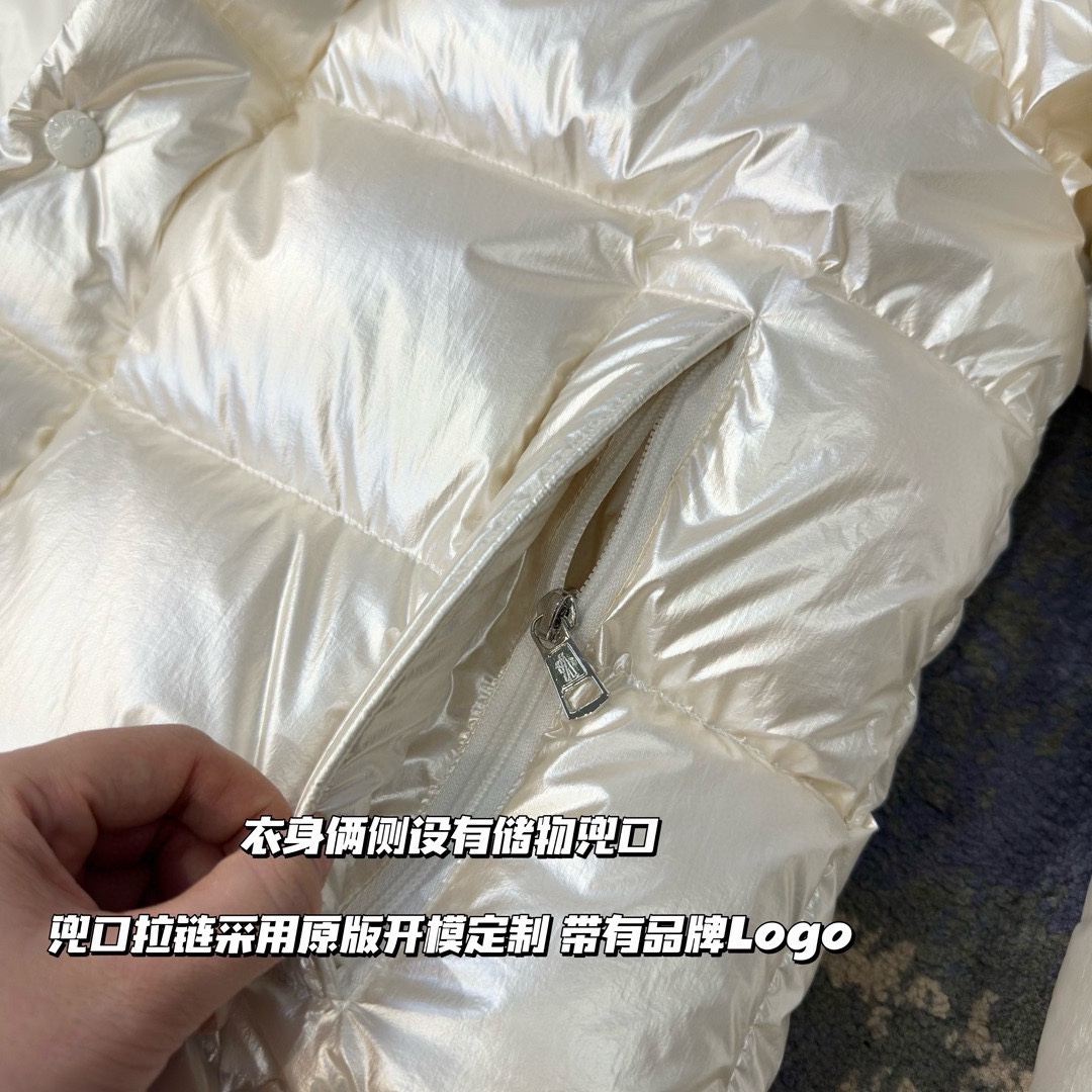 Moncler Down Jacket White Duck Down Black M-l-xl