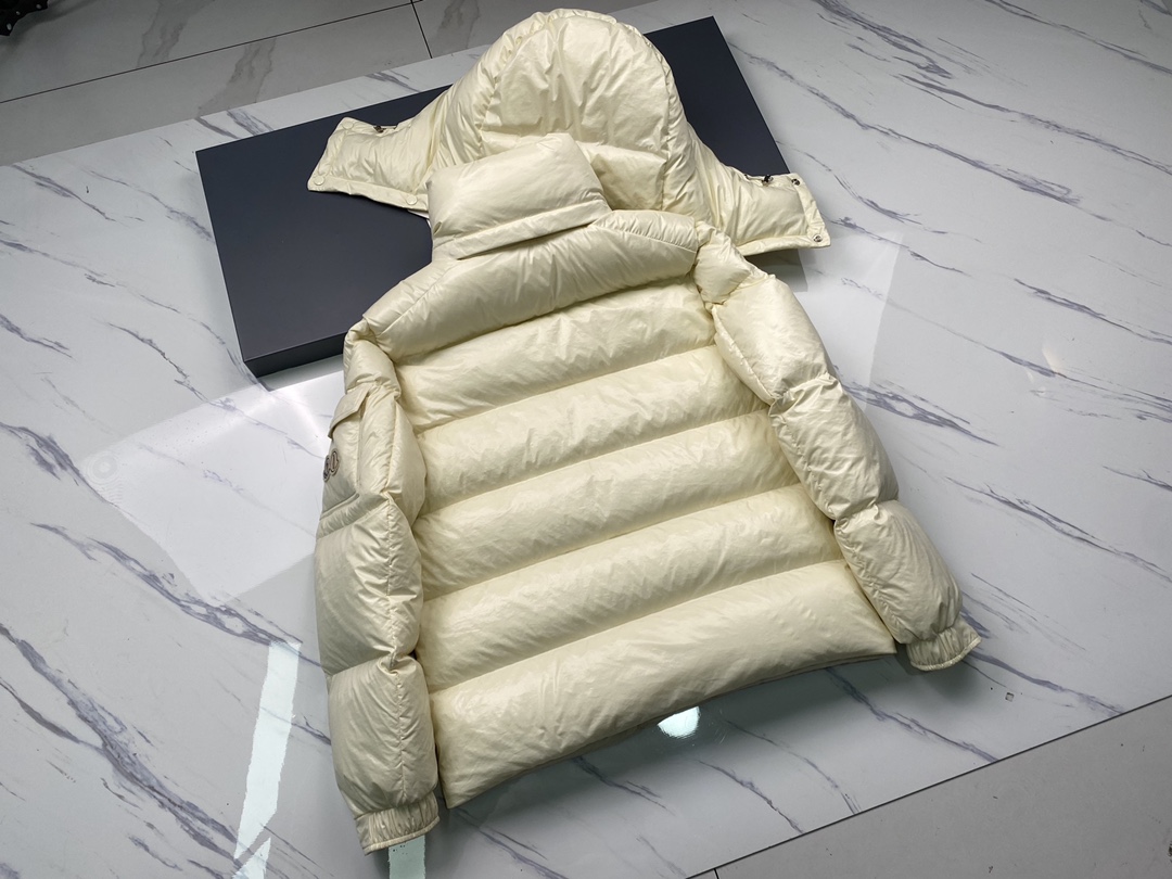 Moncler Down Jacket White Duck Down Black M-l-xl