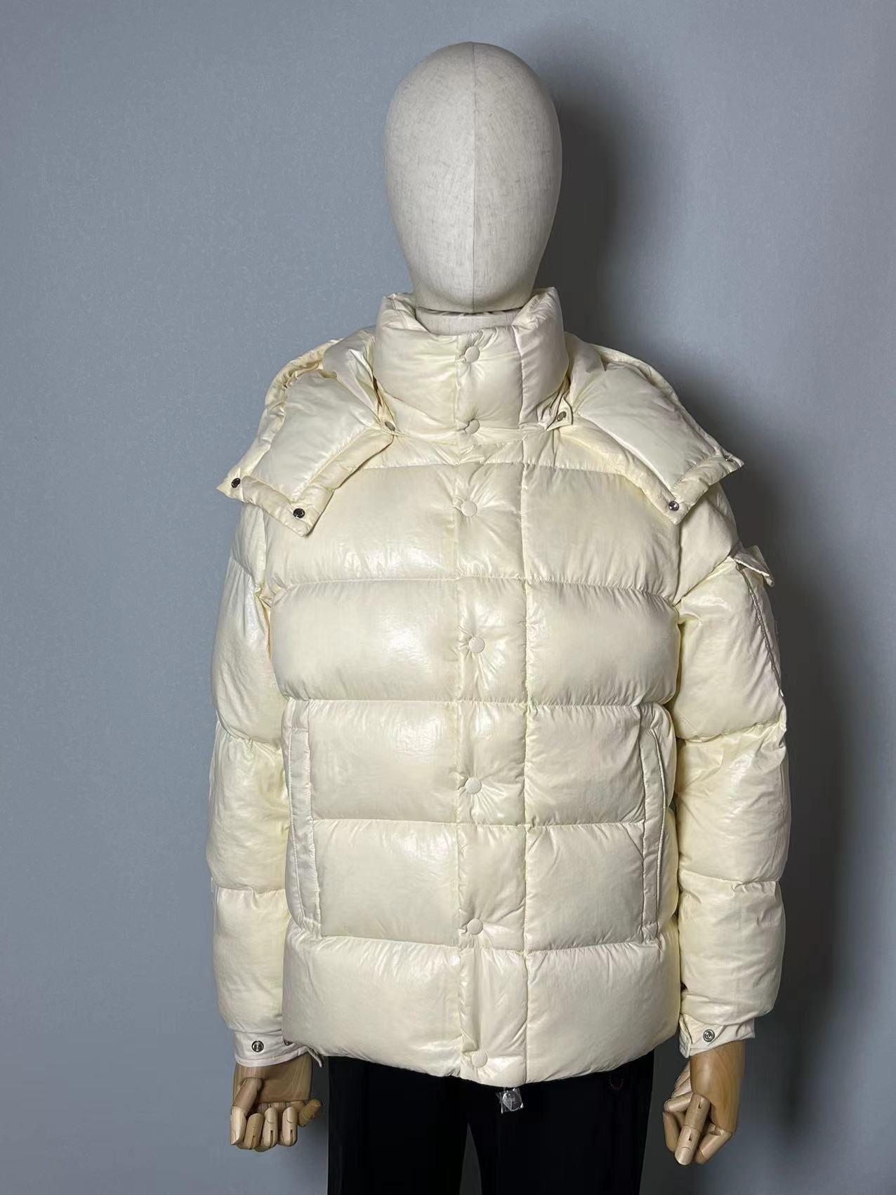 Moncler Down Jacket White Duck Down Black M-l-xl
