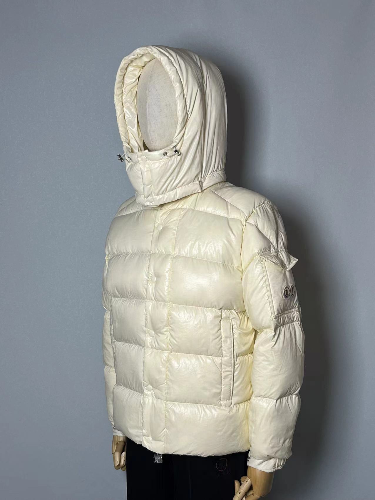 Moncler Down Jacket White Duck Down Black M-l-xl