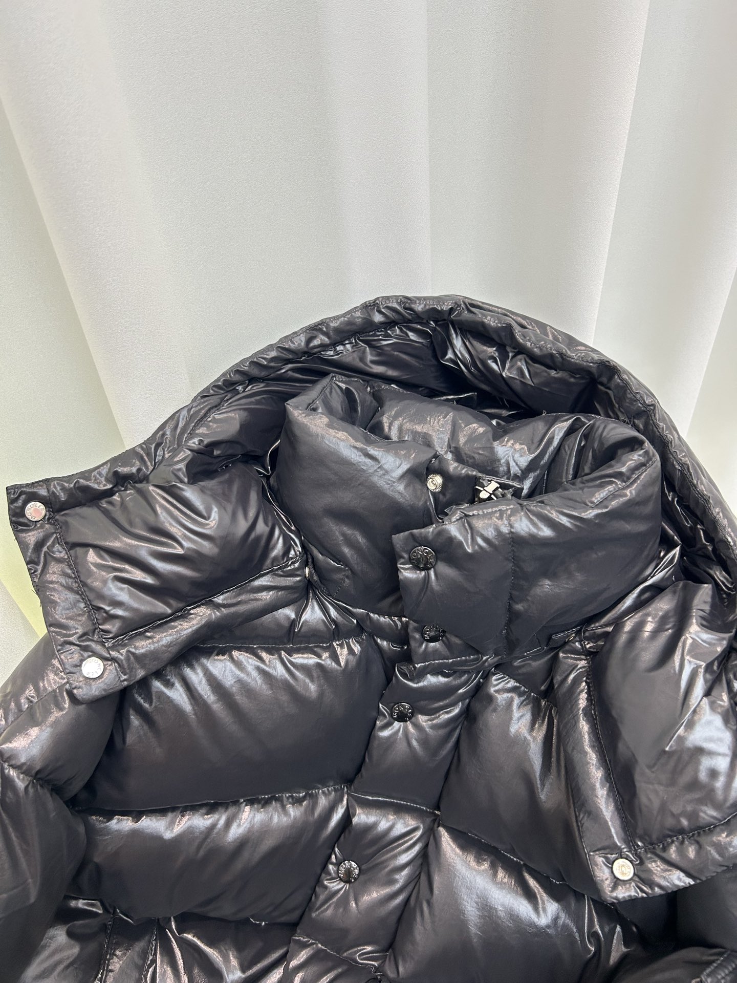 Moncler Down Jacket White Duck Down Black M-l-xl
