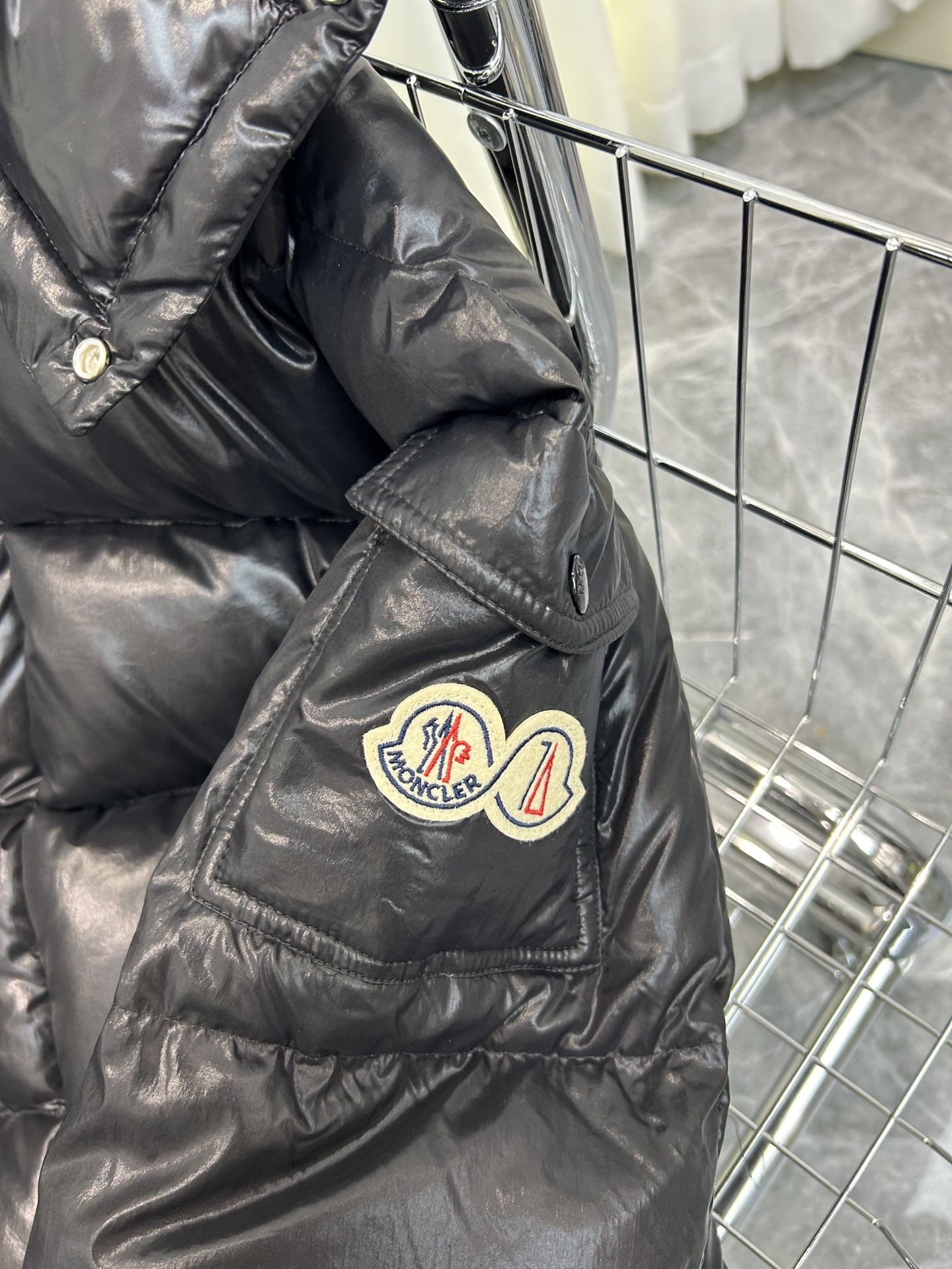 Moncler Down Jacket White Duck Down Black M-l-xl