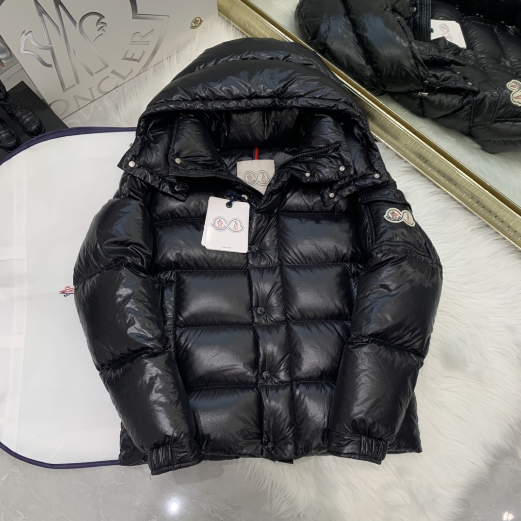 Moncler Down Jacket White Duck Down Black M-l-xl
