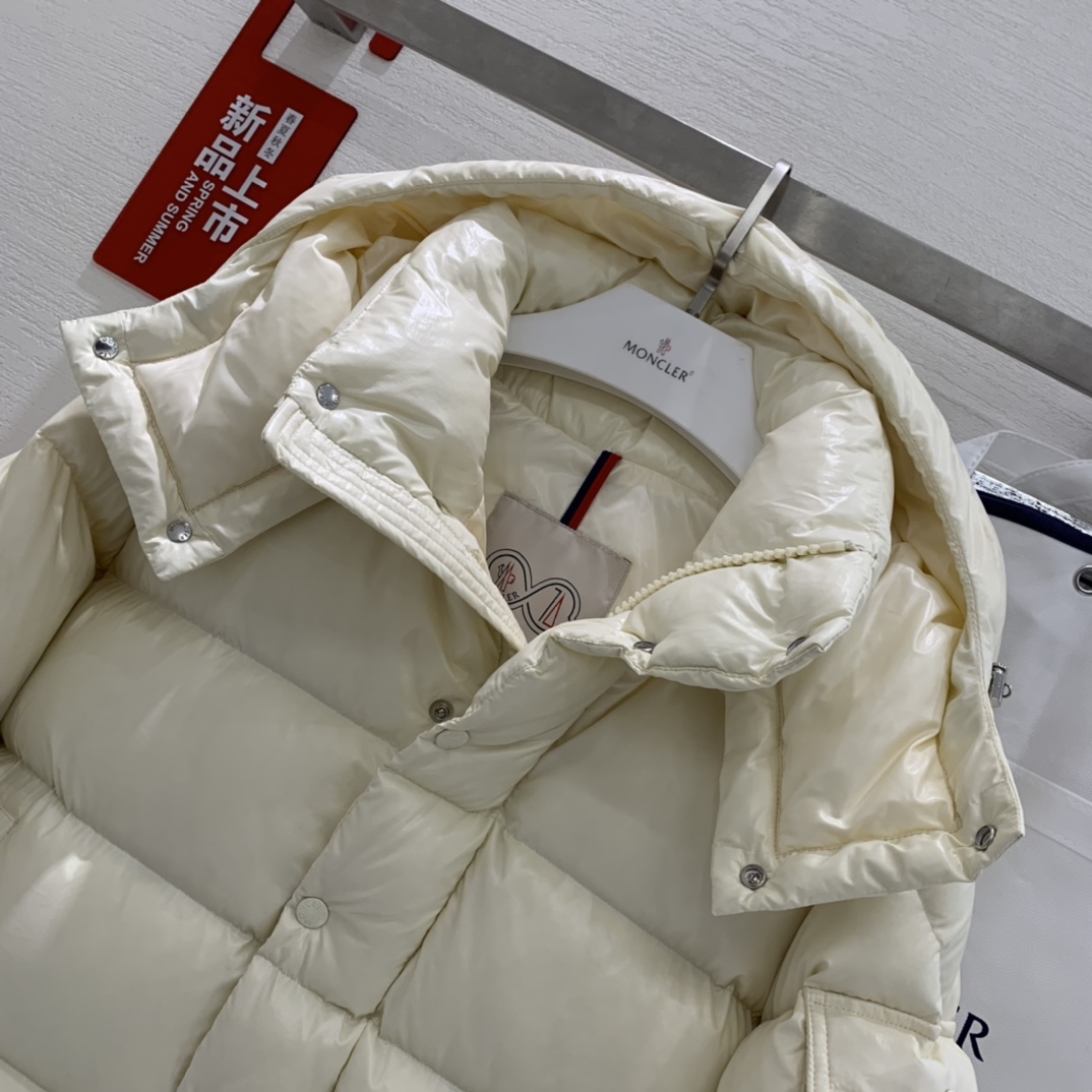 Moncler Down Jacket White Duck Down Black M-l-xl
